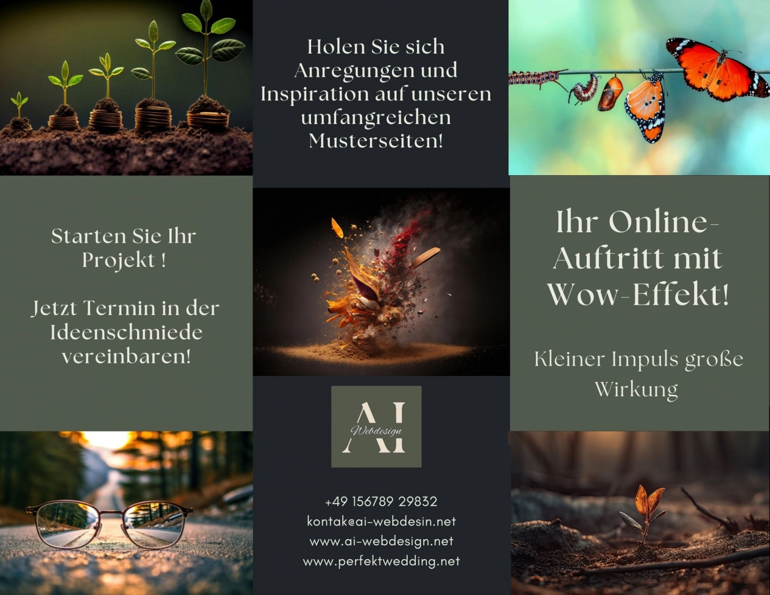 AI-Webdesign Flyer Voderseite